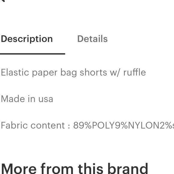 Paper bag shorts - Picture 3 of 3